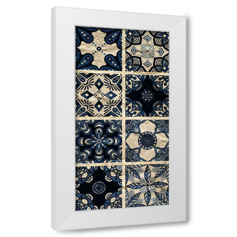 Navy Panel 1 White Modern Wood Framed Art Print by Kimberly, Allen