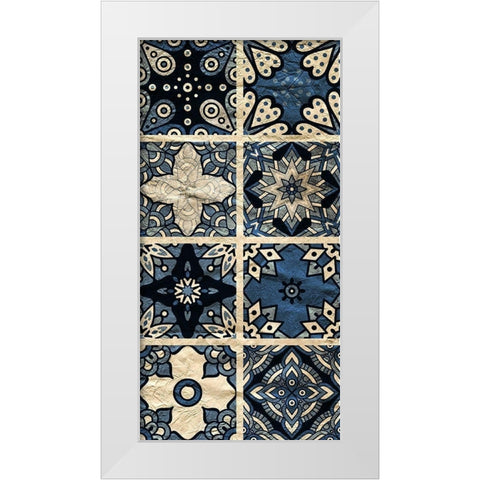 Navy Panel 2 White Modern Wood Framed Art Print by Kimberly, Allen