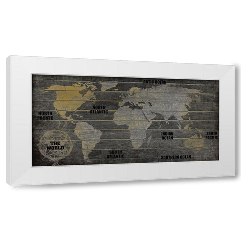 The World v2 White Modern Wood Framed Art Print by Kimberly, Allen