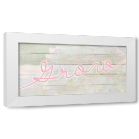 Grow White Modern Wood Framed Art Print by Kimberly, Allen