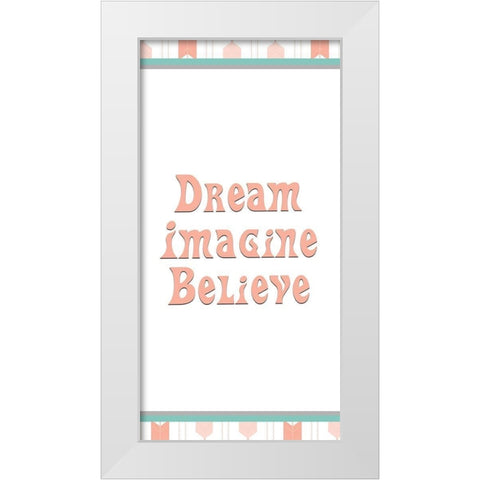 Imagine 1 White Modern Wood Framed Art Print by Kimberly, Allen