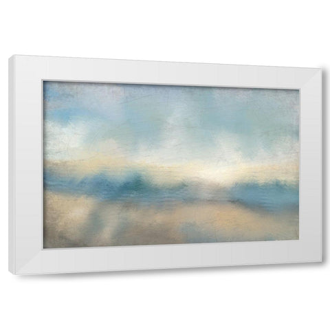 Blue Skies White Modern Wood Framed Art Print by Kimberly, Allen
