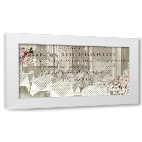 Cherry Blossom Paris 3 White Modern Wood Framed Art Print by Kimberly, Allen