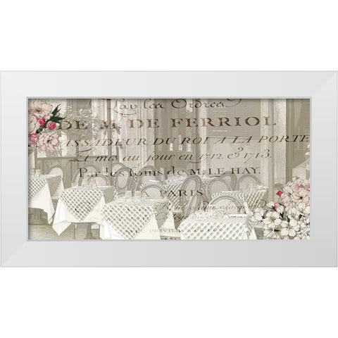 Cherry Blossom Paris 3 White Modern Wood Framed Art Print by Kimberly, Allen