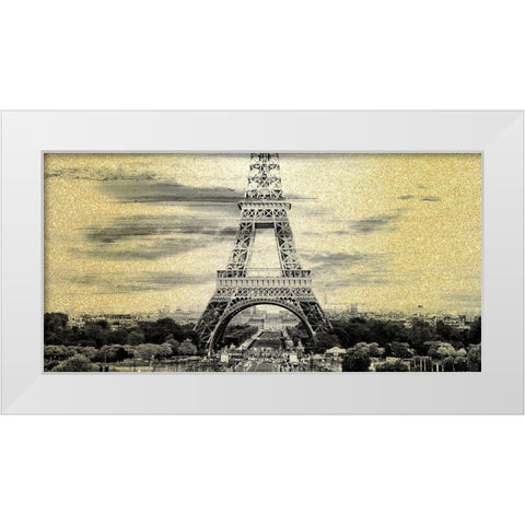 Paris B White Modern Wood Framed Art Print by Kimberly, Allen