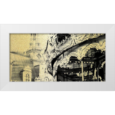 Paris C White Modern Wood Framed Art Print by Kimberly, Allen