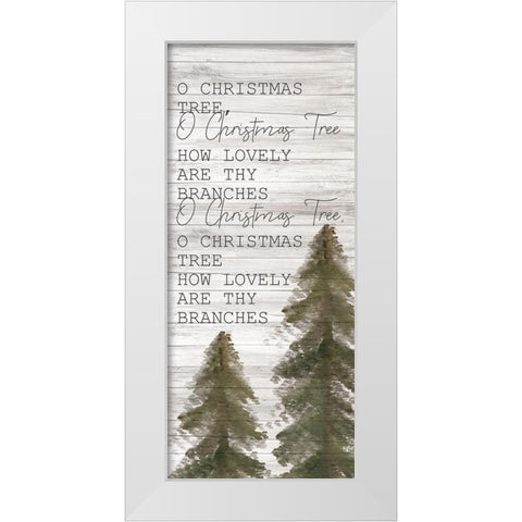Farmhouse Christmas 17 White Modern Wood Framed Art Print by Kimberly, Allen
