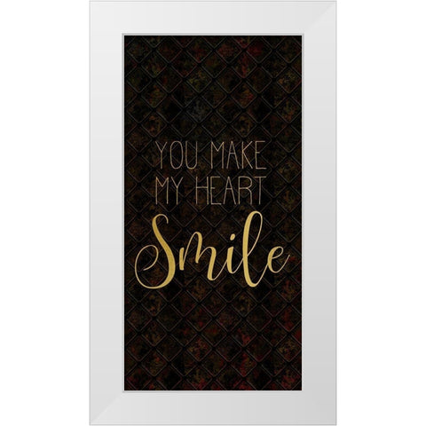 My Heart 1 White Modern Wood Framed Art Print by Kimberly, Allen