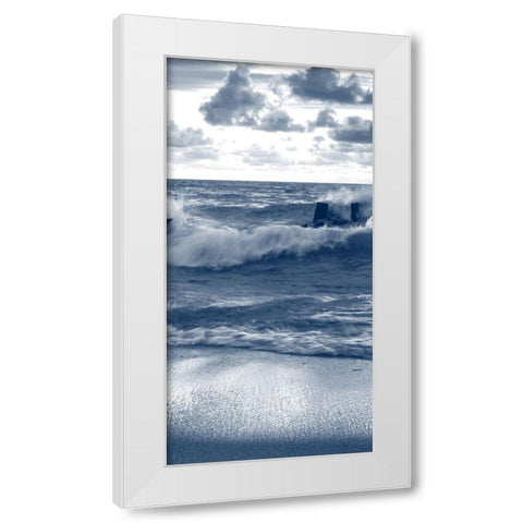 Against the Waves 6 White Modern Wood Framed Art Print by Kimberly, Allen