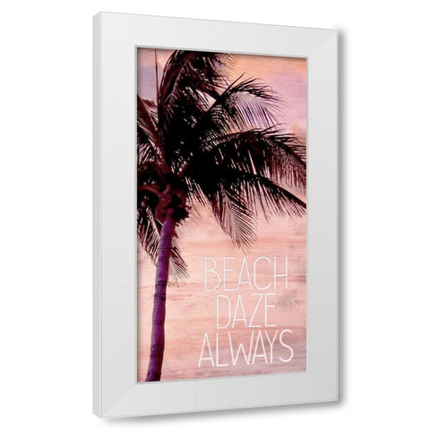 Beach Daze 1 White Modern Wood Framed Art Print by Kimberly, Allen