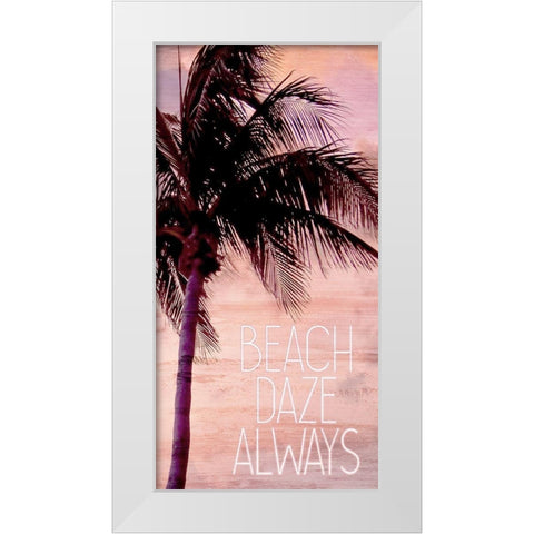 Beach Daze 1 White Modern Wood Framed Art Print by Kimberly, Allen