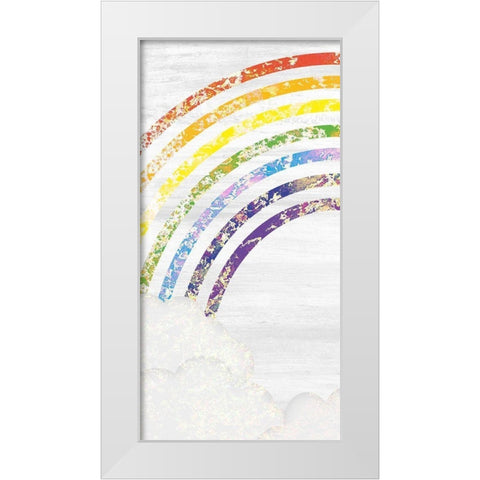 Over the Rainbow 1 White Modern Wood Framed Art Print by Kimberly, Allen