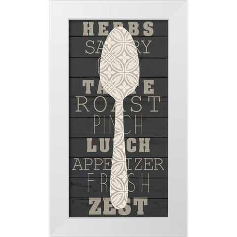 Cutlery 2 White Modern Wood Framed Art Print by Kimberly, Allen