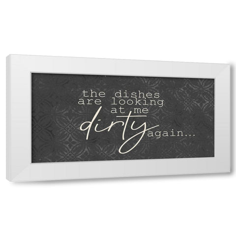 The Dishes White Modern Wood Framed Art Print by Kimberly, Allen