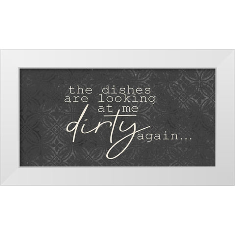 The Dishes White Modern Wood Framed Art Print by Kimberly, Allen