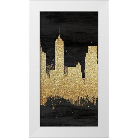 The Big Apple 2 White Modern Wood Framed Art Print by Kimberly, Allen