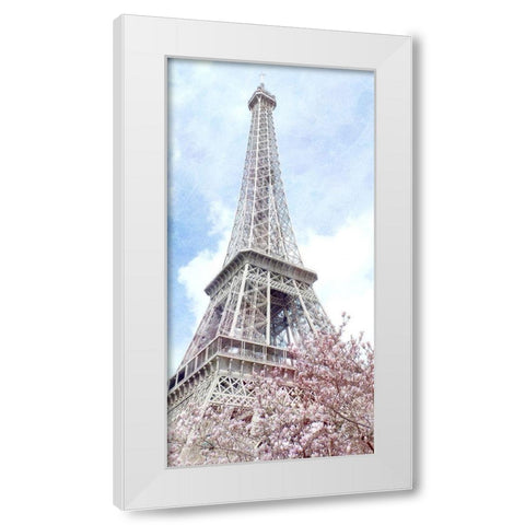 Paris in Bloom 1 White Modern Wood Framed Art Print by Kimberly, Allen