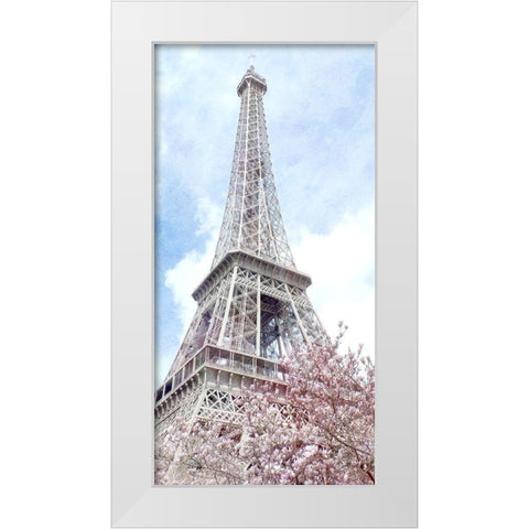 Paris in Bloom 1 White Modern Wood Framed Art Print by Kimberly, Allen