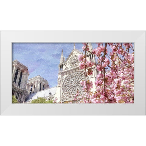 Paris in Bloom 3 White Modern Wood Framed Art Print by Kimberly, Allen