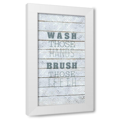 Wash Brush White Modern Wood Framed Art Print by Kimberly, Allen