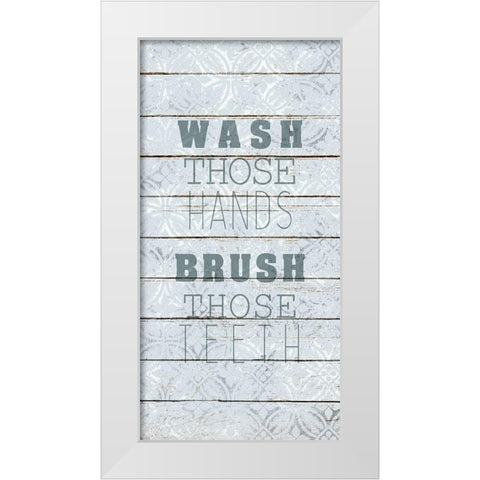Wash Brush White Modern Wood Framed Art Print by Kimberly, Allen