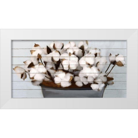 Cotton Gather 1 White Modern Wood Framed Art Print by Kimberly, Allen