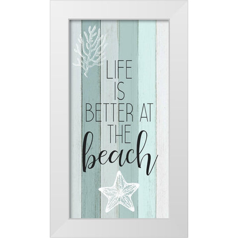 Live in the Sun 1 White Modern Wood Framed Art Print by Kimberly, Allen