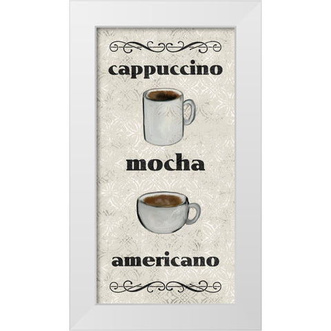 Coffee Life 3 White Modern Wood Framed Art Print by Kimberly, Allen