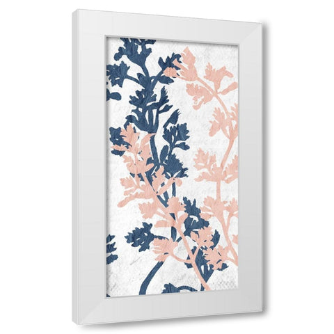 Navy Branches 4 White Modern Wood Framed Art Print by Kimberly, Allen