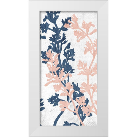 Navy Branches 4 White Modern Wood Framed Art Print by Kimberly, Allen