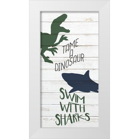 Tame and Swim 2 White Modern Wood Framed Art Print by Kimberly, Allen