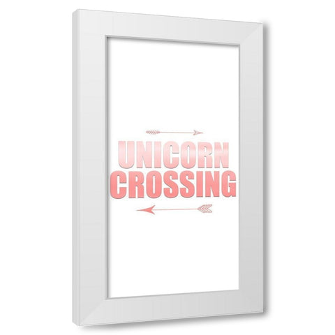 Ombre Unicorn 2 White Modern Wood Framed Art Print by Kimberly, Allen