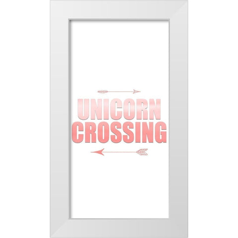 Ombre Unicorn 2 White Modern Wood Framed Art Print by Kimberly, Allen