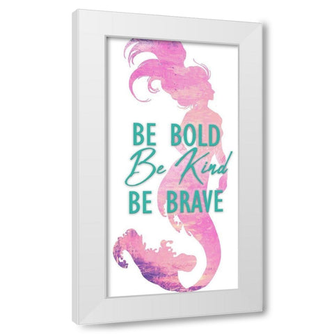 Be Bold 1 White Modern Wood Framed Art Print by Kimberly, Allen