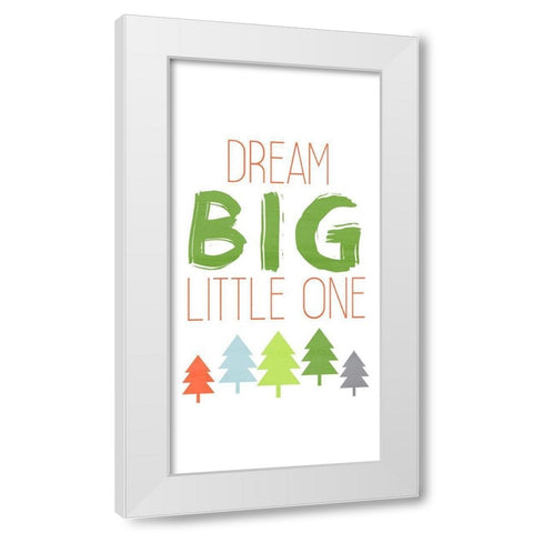 Dino Brave 2 White Modern Wood Framed Art Print by Kimberly, Allen