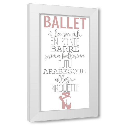 Ballet Subway White Modern Wood Framed Art Print by Kimberly, Allen
