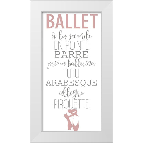Ballet Subway White Modern Wood Framed Art Print by Kimberly, Allen