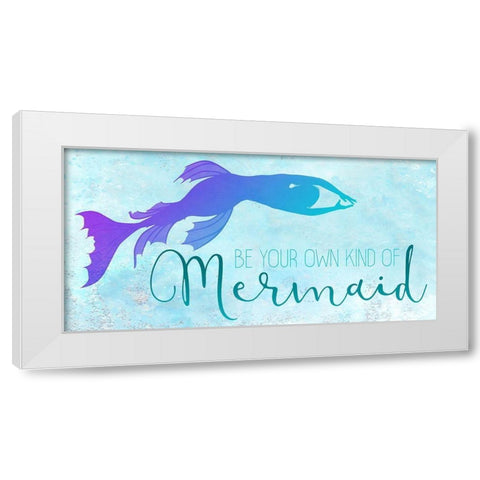 Mermaids 1 White Modern Wood Framed Art Print by Kimberly, Allen