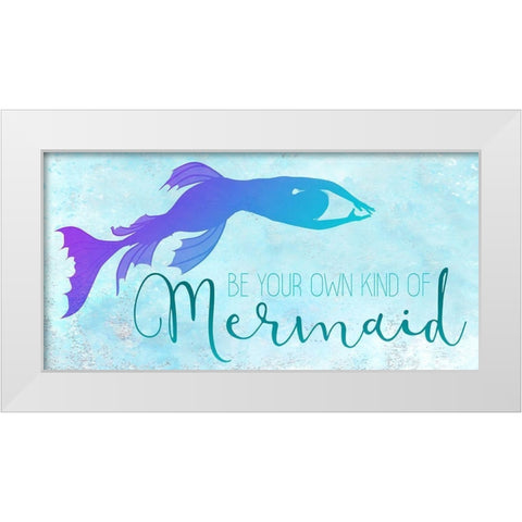 Mermaids 1 White Modern Wood Framed Art Print by Kimberly, Allen