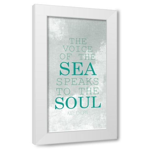 The Voice of the Sea 3 White Modern Wood Framed Art Print by Kimberly, Allen
