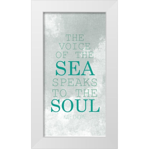 The Voice of the Sea 3 White Modern Wood Framed Art Print by Kimberly, Allen