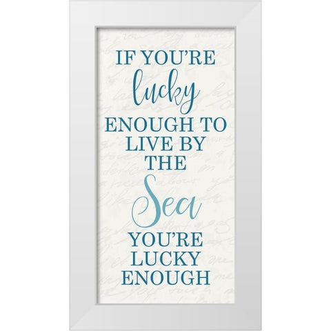 Lucky Enough 6 White Modern Wood Framed Art Print by Kimberly, Allen