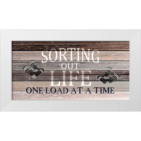 Sorting White Modern Wood Framed Art Print by Kimberly, Allen