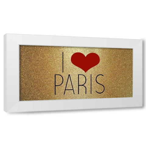 Love Paris 3 White Modern Wood Framed Art Print by Kimberly, Allen
