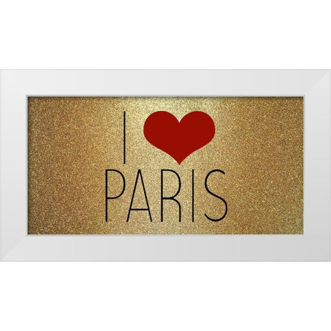 Love Paris 3 White Modern Wood Framed Art Print by Kimberly, Allen