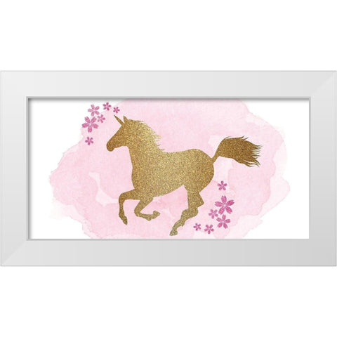Be a Unicorn C White Modern Wood Framed Art Print by Kimberly, Allen