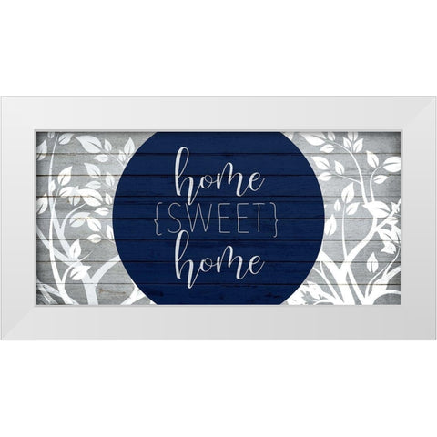 Home Sweet Home Tree White Modern Wood Framed Art Print by Kimberly, Allen