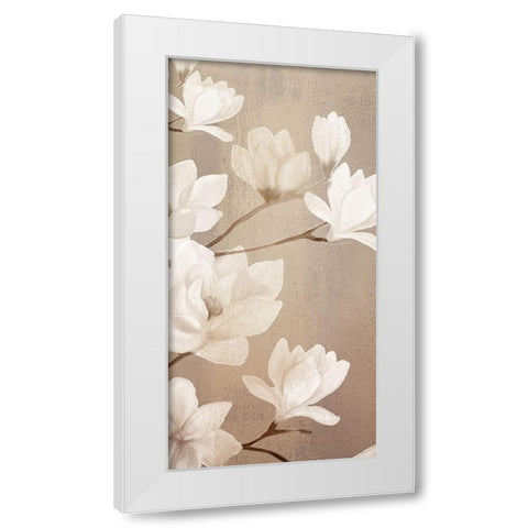 Magnolia Panel 1 White Modern Wood Framed Art Print by Kimberly, Allen