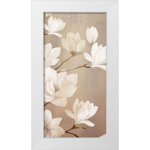 Magnolia Panel 1 White Modern Wood Framed Art Print by Kimberly, Allen