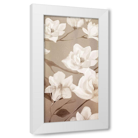 Magnolia Panel 2 White Modern Wood Framed Art Print by Kimberly, Allen